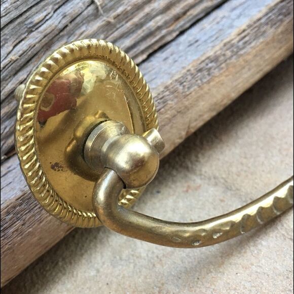 Vintage AAB Co. Brass Drawer Drop Pull Set of 2 - Picture 12 of 16